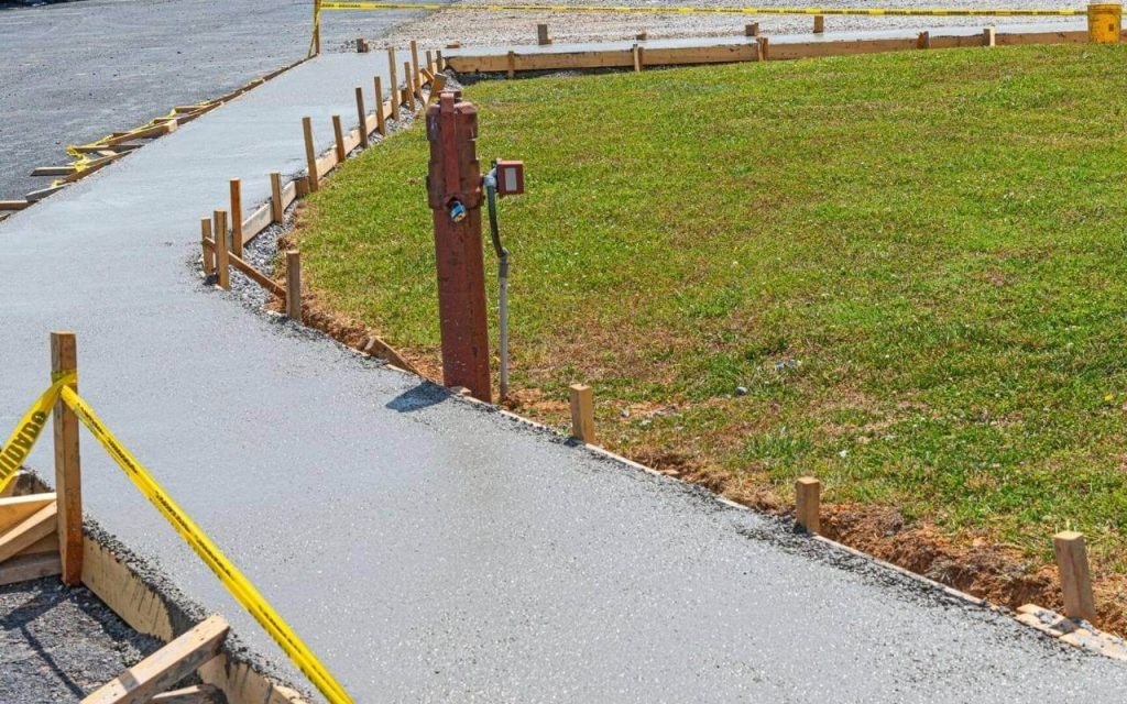 SHFL Concrete Contractor Spring Hill's Staff working on a Concrete Sidewalk project in Spring Hill FL